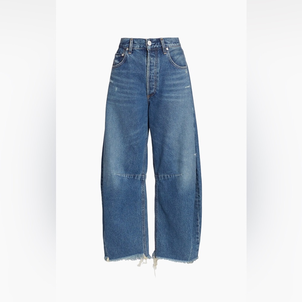 Citizens of Humanity Horseshoe Barrel Jeans Size 31 Wide Leg Medium Blue Cotton